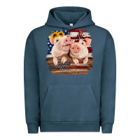 Pigment Midnight Navy Cute Couple American Pigs Urban Hoodie - Bettercallsaul