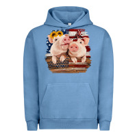 Pigment Pebble Blue Cute Couple American Pigs Urban Hoodie - Bettercallsaul