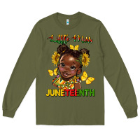 Army Green little miss juneteenth Long Sleeve Tee - HRA Design Shop