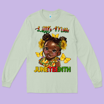 Little Miss Juneteenth Long Sleeve Tee Designed By Hra Design Shop