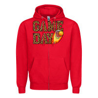 Red game day lacrosse Zipper Hoodie - JahusDesignShop