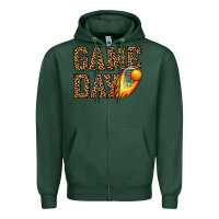 Sports Green game day lacrosse Zipper Hoodie - JahusDesignShop
