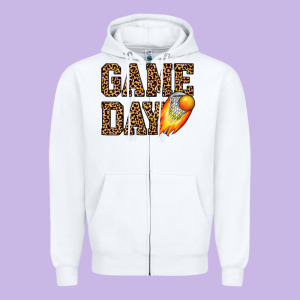 Game Day Lacrosse Zipper Hoodie Designed By Jahusdesignshop