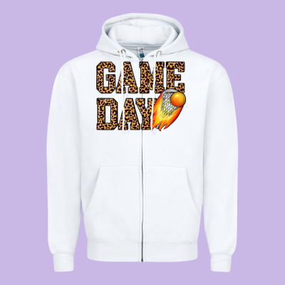 Game Day Lacrosse Zipper Hoodie Designed By Jahusdesignshop