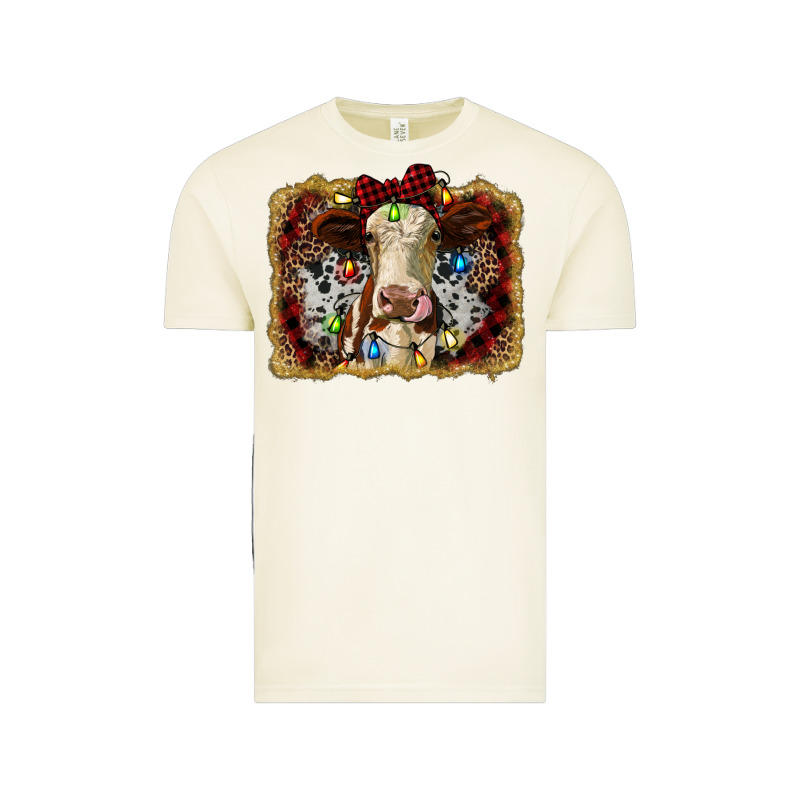 Heifer Cow Christmas Western Background Vintage Tee by RanaPortraitStore | Teevron