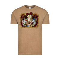 Vintage Coffee heifer cow christmas western background Vintage Tee - RanaPortraitStore