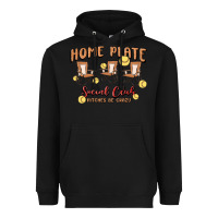 Black glitter softball Heavyweight Hoodie - MaliasSmallBusiness