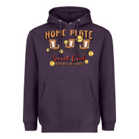 Plum glitter softball Heavyweight Hoodie - MaliasSmallBusiness