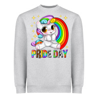 Heather Grey pride day Heavyweight Sweatshirt - texasbilliewilder
