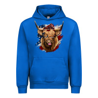 Cobalt American Highland Cow Urban Hoodie - Bettercallsaul
