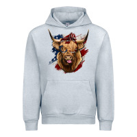 Heather Grey American Highland Cow Urban Hoodie - Bettercallsaul