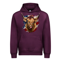 Mauve Wine American Highland Cow Urban Hoodie - Bettercallsaul