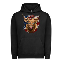 Pigment Black American Highland Cow Urban Hoodie - Bettercallsaul