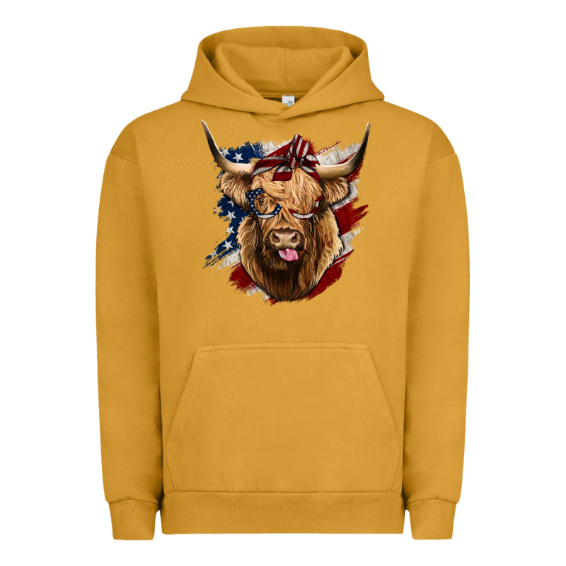 American Highland Cow Urban Hoodie by Bettercallsaul | Teevron