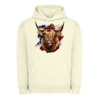 Pigment Pistachio American Highland Cow Urban Hoodie - Bettercallsaul