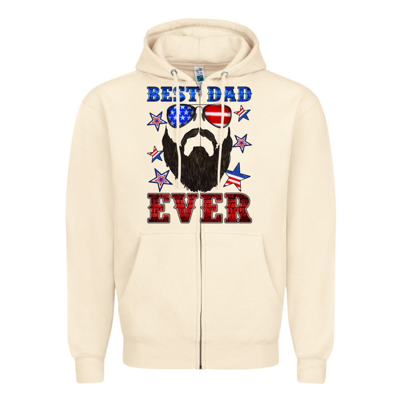 Best Dad Ever American Flag Zipper Hoodie by Artiststas | Teevron