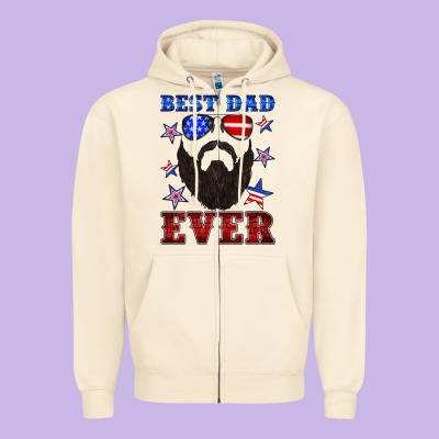 Best Dad Ever American Flag Zipper Hoodie Designed By Artiststas