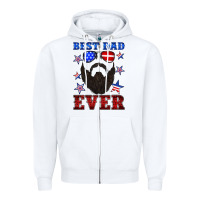 White best dad ever american flag Zipper Hoodie - Artiststas