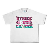 Lunar Rock Strike Out Cancer Baseball Urban Heavy Tee - texasbilliewilder
