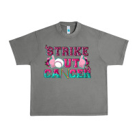 Tornado Strike Out Cancer Baseball Urban Heavy Tee - texasbilliewilder