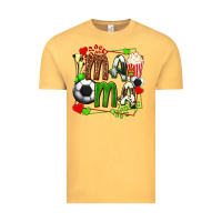 Vintage Mustard mama soccer with popcorn Vintage Tee - texasbilliewilder