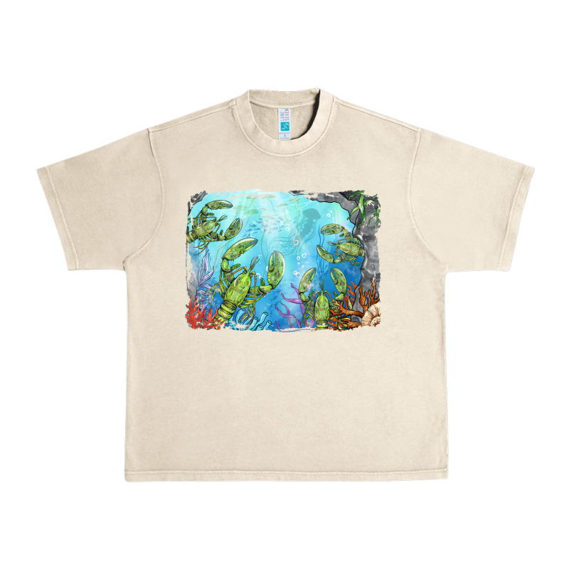 Lobster Background Urban Heavy Tee by BarkalooDesign | Teevron