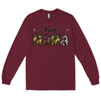 Burgundy boy mama Long Sleeve Tee - CowhideDigitalArt