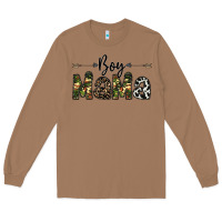 Toasted Coconut boy mama Long Sleeve Tee - CowhideDigitalArt