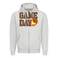 Dove Grey game day basketball Zipper Hoodie - JahusDesignShop