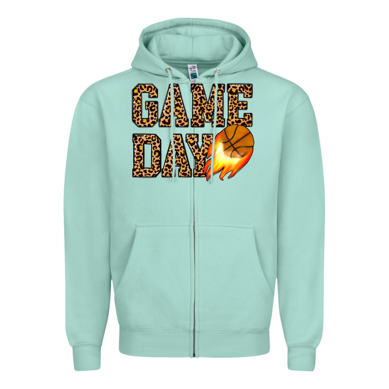 Game Day Basketball Zipper Hoodie by JahusDesignShop | Teevron