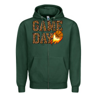 Sports Green game day basketball Zipper Hoodie - JahusDesignShop