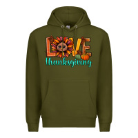 Army Green love thanksgiving bbs Premium Hoodie - BundleAndBundleShop