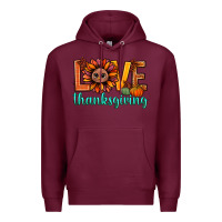 Burgundy love thanksgiving bbs Premium Hoodie - BundleAndBundleShop