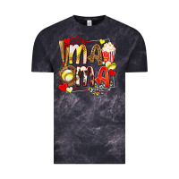 Cloud Black mama softball baseball with popcorn Vintage Tee - texasbilliewilder