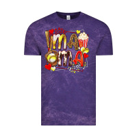 Cloud Purple mama softball baseball with popcorn Vintage Tee - texasbilliewilder