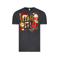 Vintage Black mama softball baseball with popcorn Vintage Tee - texasbilliewilder