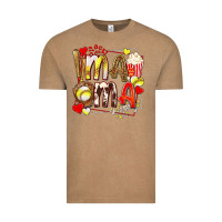 Vintage Coffee mama softball baseball with popcorn Vintage Tee - texasbilliewilder