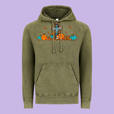 Thankful Cross Pumpkin Vintage Hoodie Designed By Jahusdesignshop