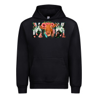 Black Cowhide Floral Feather Cow Mom Urban Hoodie - Bettercallsaul