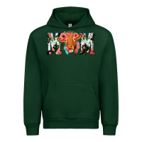 Forest Green Cowhide Floral Feather Cow Mom Urban Hoodie - Bettercallsaul