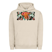 Pigment French Oak Cowhide Floral Feather Cow Mom Urban Hoodie - Bettercallsaul