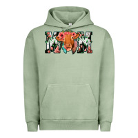 Pigment Oil Green Cowhide Floral Feather Cow Mom Urban Hoodie - Bettercallsaul