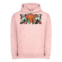 Pigment Salmon Cowhide Floral Feather Cow Mom Urban Hoodie - Bettercallsaul