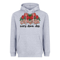 Heather Grey chingona every damn day Heavyweight Hoodie - MaliasSmallBusiness