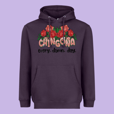 Chingona Every Damn Day Heavyweight Hoodie Designed By Maliassmallbusiness