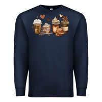 Navy melanin afro coffee cups Premium Sweatshirt - MaliasSmallBusiness