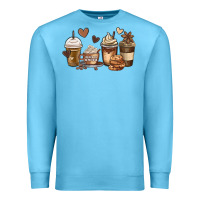 Ocean Blue melanin afro coffee cups Premium Sweatshirt - MaliasSmallBusiness