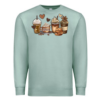Seafoam melanin afro coffee cups Premium Sweatshirt - MaliasSmallBusiness