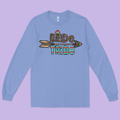 Bride Tribe Long Sleeve Tee Designed By Cowhidedigitalart