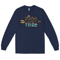 Navy bride tribe Long Sleeve Tee - CowhideDigitalArt